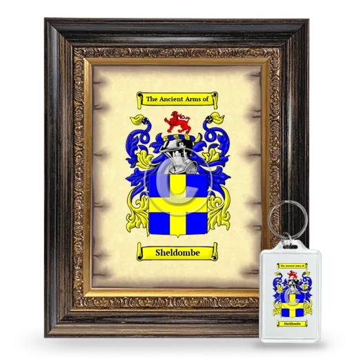Sheldombe Framed Coat of Arms and Keychain - Heirloom