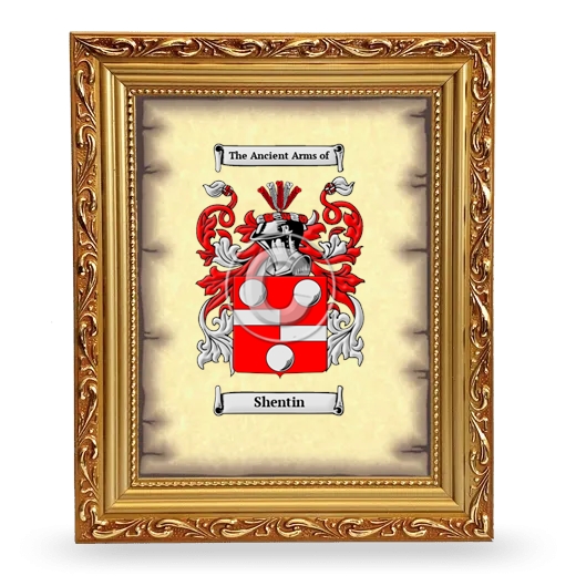 Shentin Coat of Arms Framed - Gold