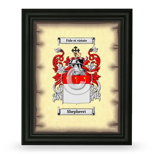 Shepheert Coat of Arms Framed - Black