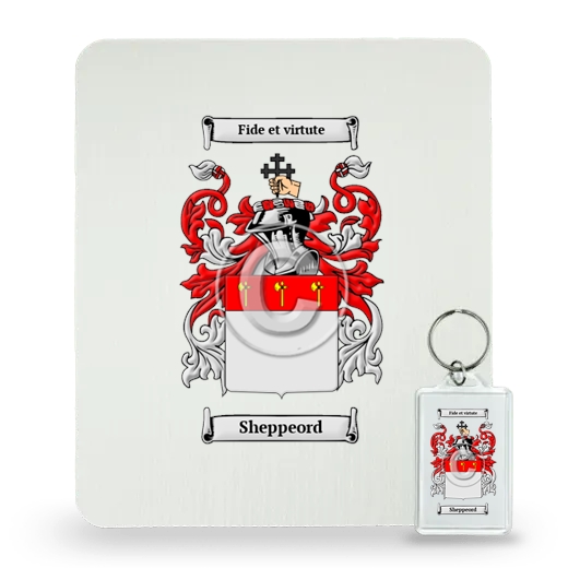 Sheppeord Mouse Pad and Keychain Combo Package