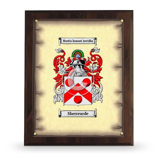 Sherrearde Coat of Arms Plaque