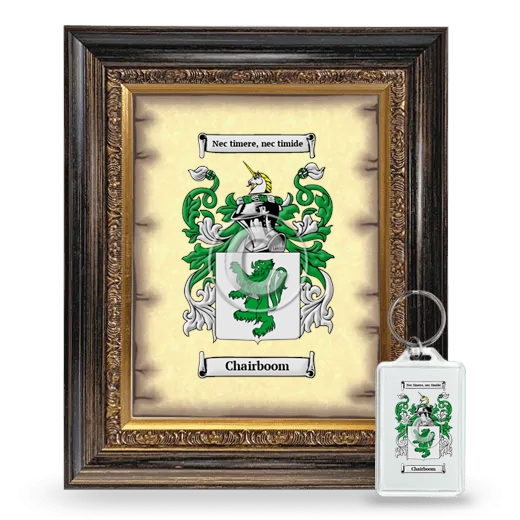 Chairboom Framed Coat of Arms and Keychain - Heirloom