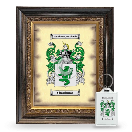 Chairbume Framed Coat of Arms and Keychain - Heirloom