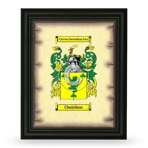 Chairdane Coat of Arms Framed - Black