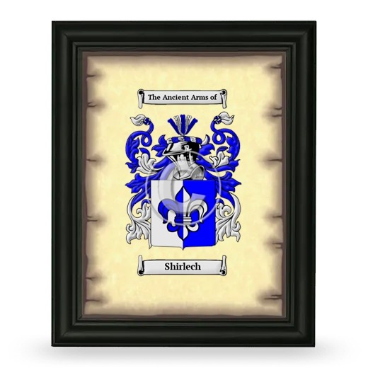 Shirlech Coat of Arms Framed - Black