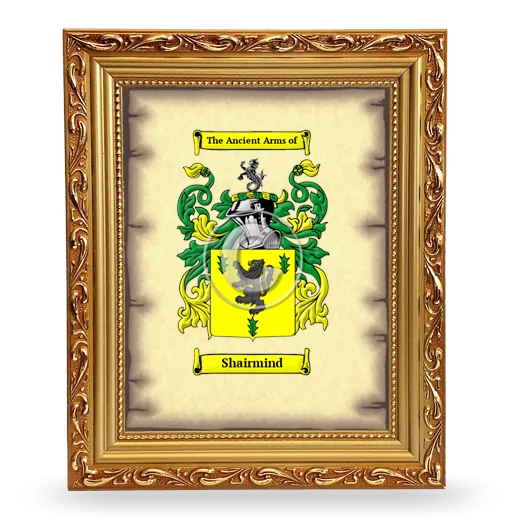 Shairmind Coat of Arms Framed - Gold