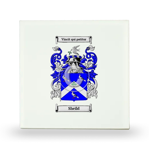 Sheild Small Ceramic Tile with Coat of Arms