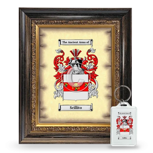 Scillito Framed Coat of Arms and Keychain - Heirloom