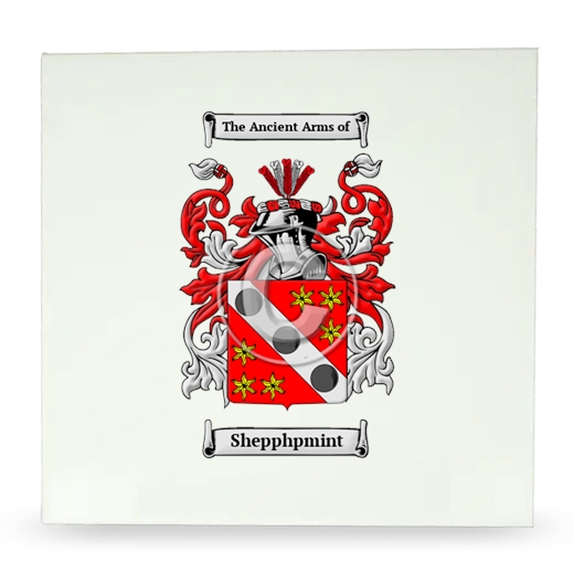 Shepphpmint Large Ceramic Tile with Coat of Arms