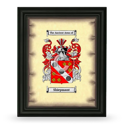 Shiepmant Coat of Arms Framed - Black