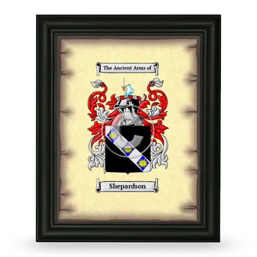 Shepardson Coat of Arms Framed - Black