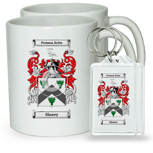 Shorey Pair of Coffee Mugs and Pair of Keychains