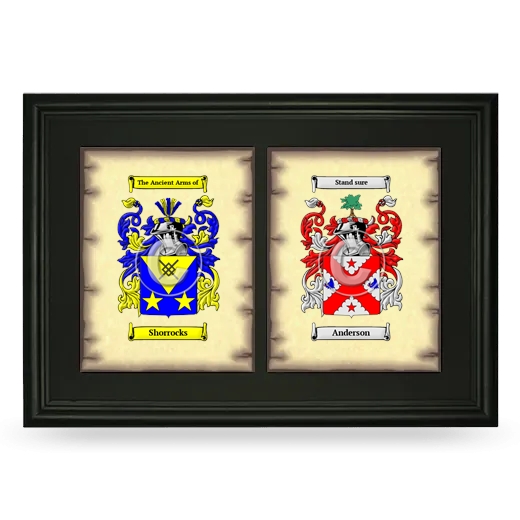 Double Coat of Arms Framed - Black