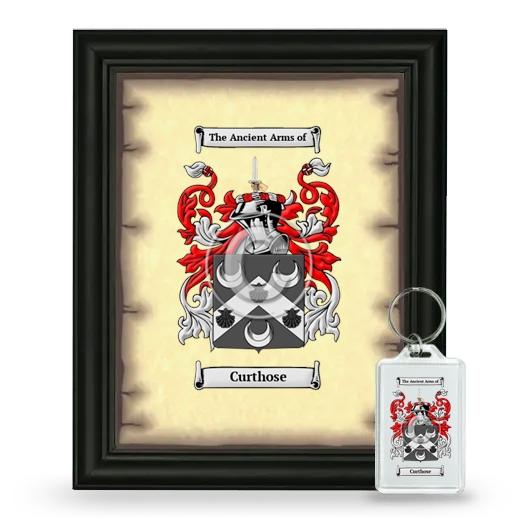 Curthose Framed Coat of Arms and Keychain - Black