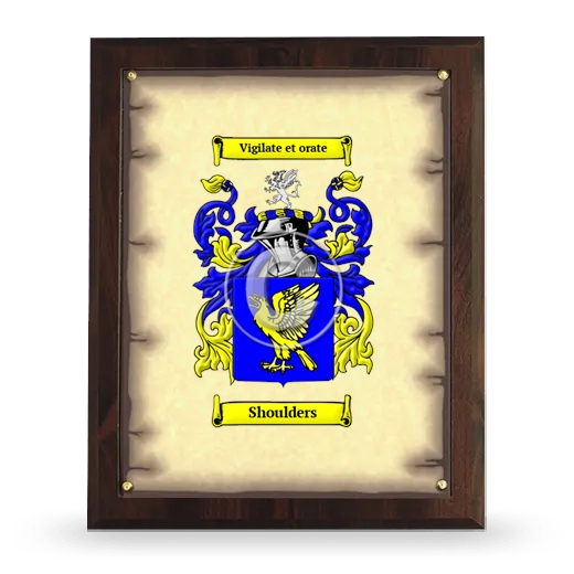 Shoulders Coat of Arms Plaque