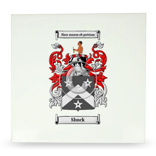 Shuck Large Ceramic Tile with Coat of Arms