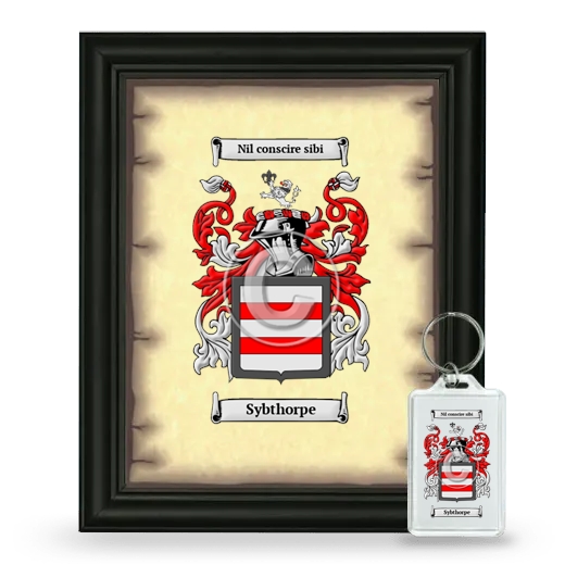 Sybthorpe Framed Coat of Arms and Keychain - Black