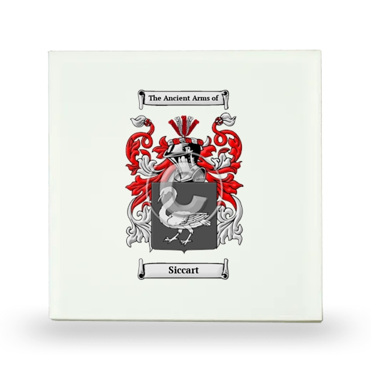 Siccart Small Ceramic Tile with Coat of Arms