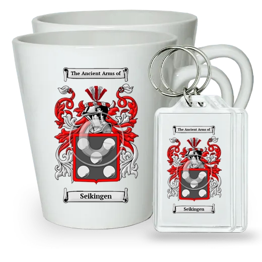 Seikingen Pair of Latte Mugs and Pair of Keychains