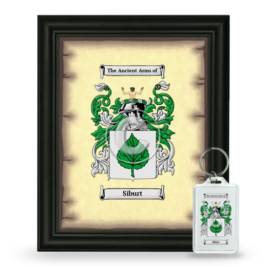 Siburt Framed Coat of Arms and Keychain - Black