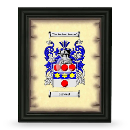 Siewert Coat of Arms Framed - Black