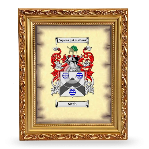 Sitch Coat of Arms Framed - Gold