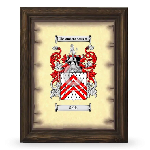 Selis Coat of Arms Framed - Brown