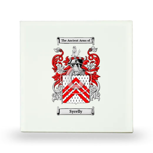 Sycelly Small Ceramic Tile with Coat of Arms