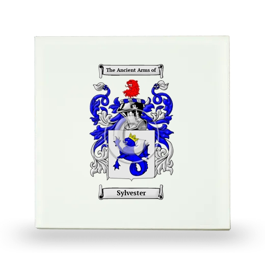 Sylvester Small Ceramic Tile with Coat of Arms