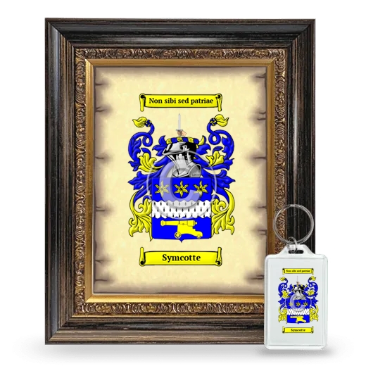 Symcotte Framed Coat of Arms and Keychain - Heirloom