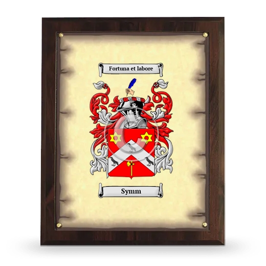 Symm Coat of Arms Plaque