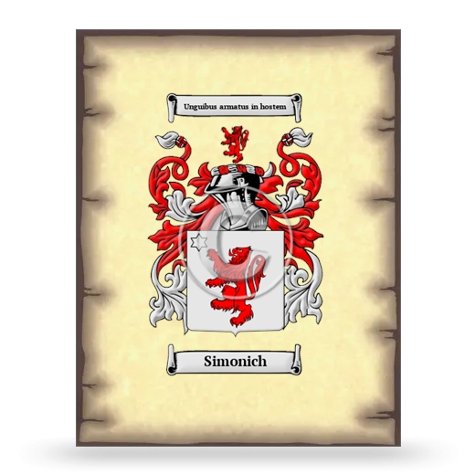 Simonich Coat of Arms Print