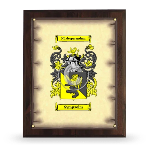 Sympsolm Coat of Arms Plaque