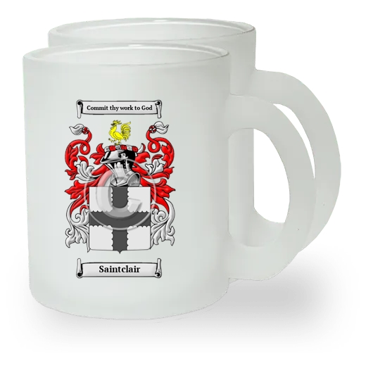Saintclair Pair of Frosted Glass Mugs