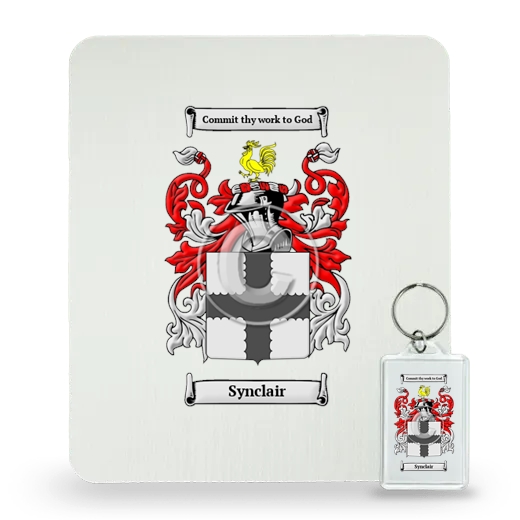 Synclair Mouse Pad and Keychain Combo Package