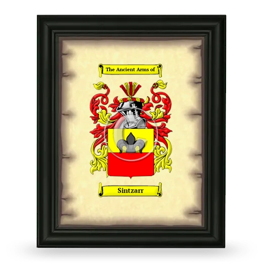 Sintzarr Coat of Arms Framed - Black