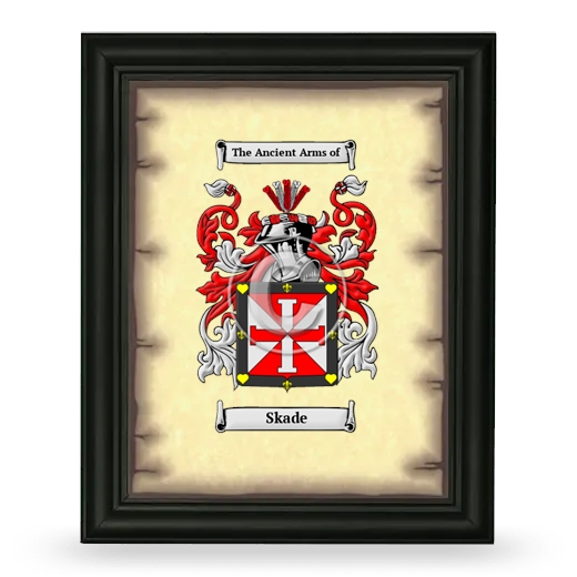 Skade Coat of Arms Framed - Black