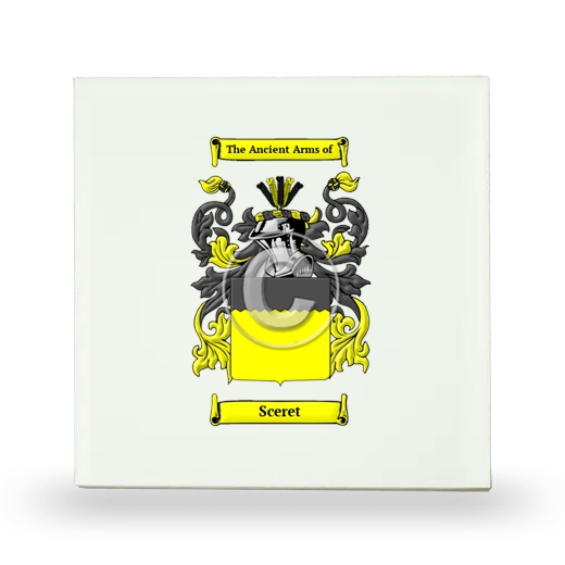 Sceret Small Ceramic Tile with Coat of Arms