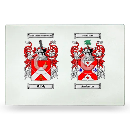 Double Coat of Arms Glass Cutting Board