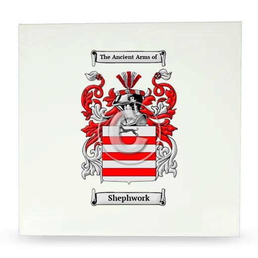 Shephwork Large Ceramic Tile with Coat of Arms