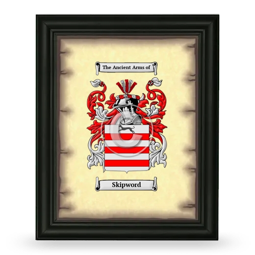 Skipword Coat of Arms Framed - Black