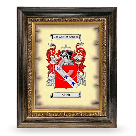 Sluck Coat of Arms Framed - Heirloom