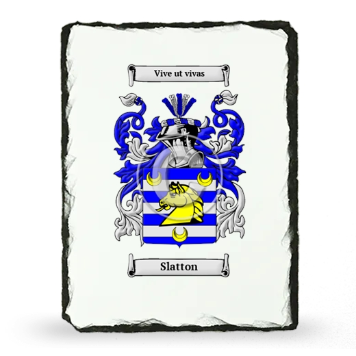 Slatton Coat of Arms Slate