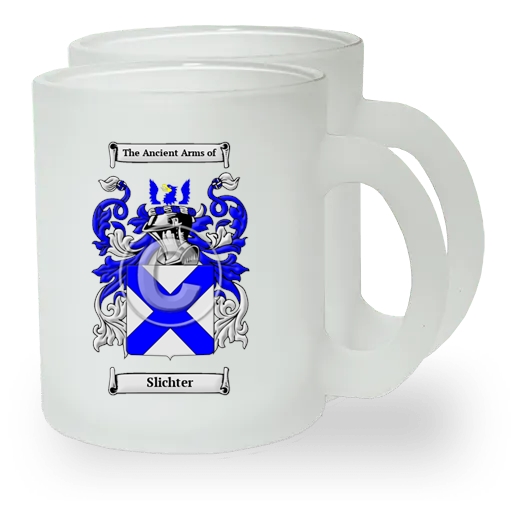 Slichter Pair of Frosted Glass Mugs
