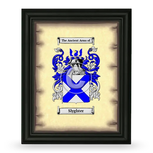 Slyghter Coat of Arms Framed - Black