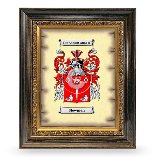 Slewmen Coat of Arms Framed - Heirloom
