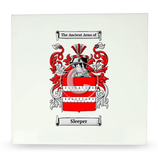 Sleeper Large Ceramic Tile with Coat of Arms