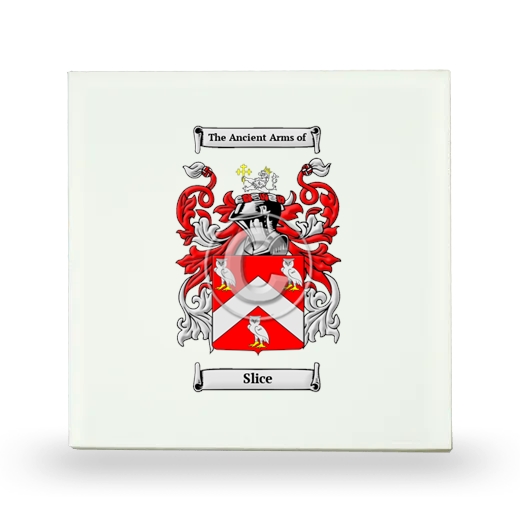 Slice Small Ceramic Tile with Coat of Arms