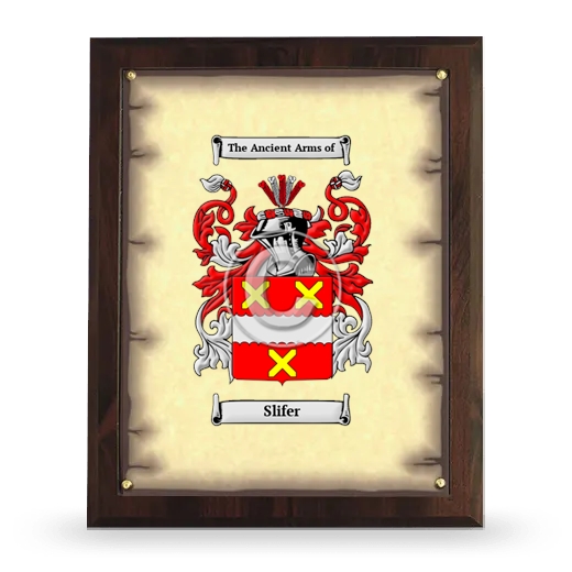 Slifer Coat of Arms Plaque