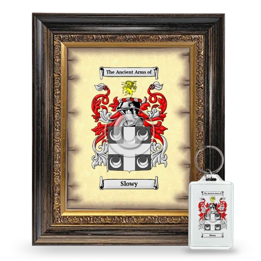 Slowy Framed Coat of Arms and Keychain - Heirloom